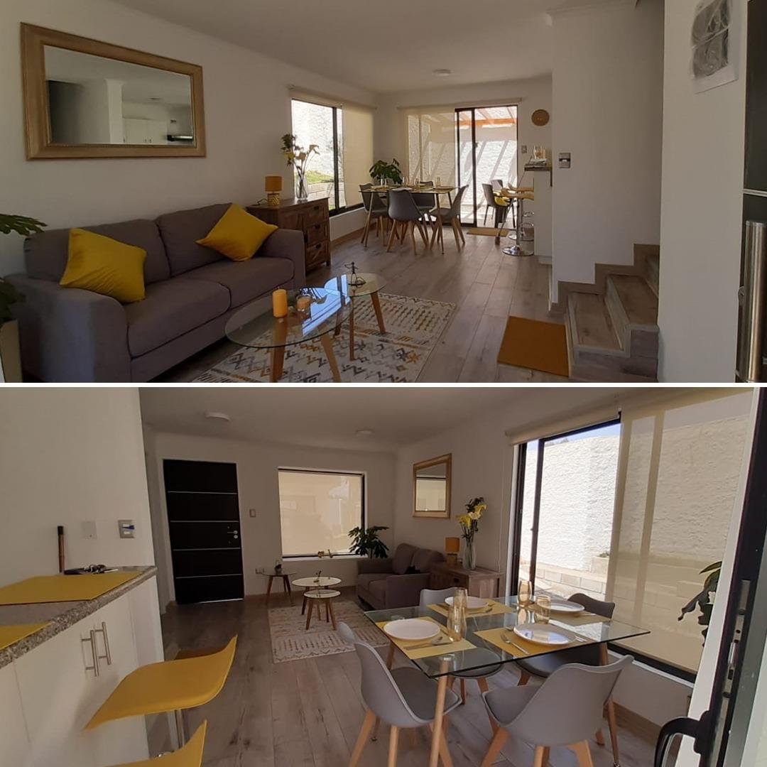 Living y comedor de casa en Villa Alemana